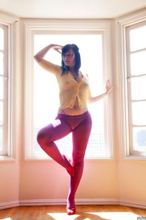 Hannah Kinney Purple Tights Zishy