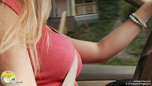 Anabelle Pync Driving Upskirt Candy Girl Nude