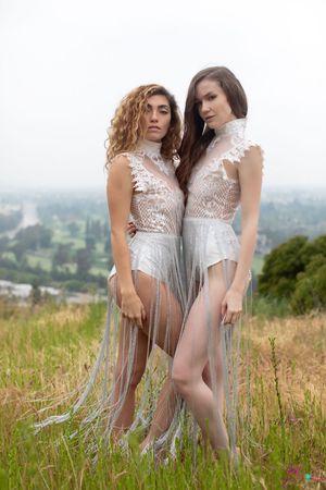 Emily Bloom and Gillian Barnes Hillside Nudes