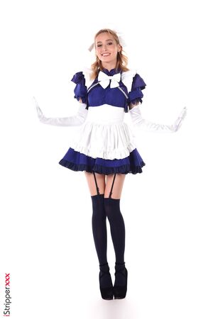 Kelly Collins in Frolicking In Blue at IStripper