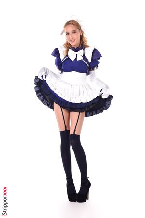 Kelly Collins in Frolicking In Blue at IStripper