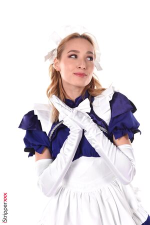 Kelly Collins in Frolicking In Blue at IStripper