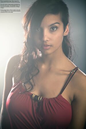 Indian Babe Shanaya in Red Dress Nudes