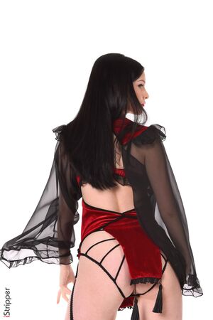 Morticia in A Night In The Manor at IStripper