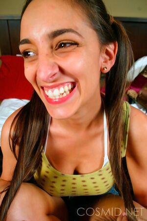 TJ Montgomery In TJ Topless On The Bed On Cosmid