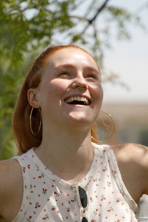 Dabney Conrad in Fragrant Rhubarb at Zishy