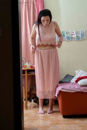 Elza in Dressing Room at Abby Winters