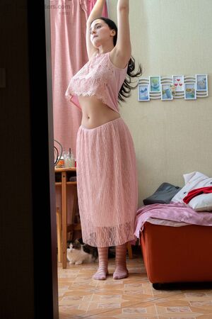 Elza in Dressing Room at Abby Winters