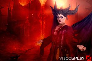 Anna Claire Clouds in Diablo IV Lilith at VR Cosplay X