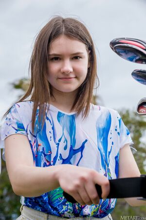 Matty in Golf Buggy at Met Art