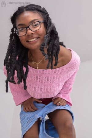 Selena D in Glasses at Abby Winters