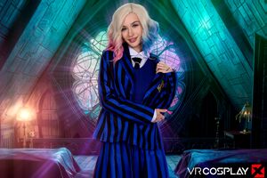 Emma Rosie in Wednesday Werewolf Enid A XXX Parody at VR Cosplay X