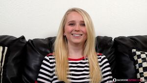 Phoebe in Tiny Girl Next Door Vs 9 Inches at Backroom Casting Couch