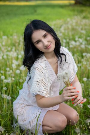 Sasha Jane in Dandelions at MetArt