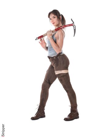 Belka in Love Raider at IStripper