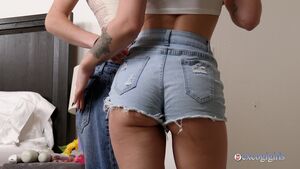 Raven Lane and Thea Summers in Kissing Makes The Nerves Go Away at ExCoGiGirls