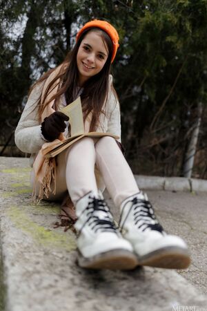 Neesa in Red Pasties at MetArt