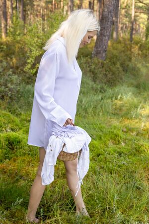 Roni in River Bath at MetArt