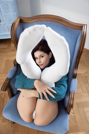 Pandora Red in Cozy Curvy at MetArt