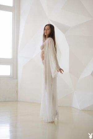 Stacy Cruz in Bright Whites at Playboy