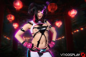 Jewelz Blu in Street Fighter VI Juri A XXX Parody at VR Cosplay X