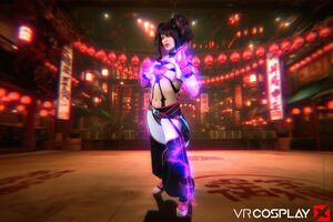 Jewelz Blu in Street Fighter VI Juri A XXX Parody at VR Cosplay X