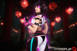 Jewelz Blu in Street Fighter VI Juri A XXX Parody at VR Cosplay X