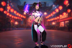 Jewelz Blu in Street Fighter VI Juri A XXX Parody at VR Cosplay X