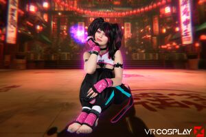 Jewelz Blu in Street Fighter VI Juri A XXX Parody at VR Cosplay X