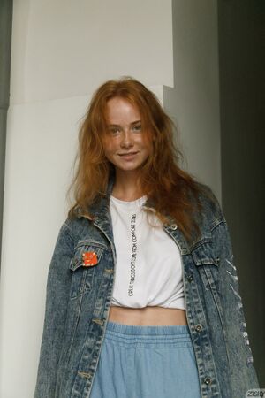 Farran Leclair in Orange Pills Me at Zishy