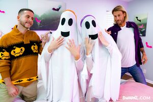 Selina Bentz and Juniper Ren in No Virgins This Halloween at Daughter Swap