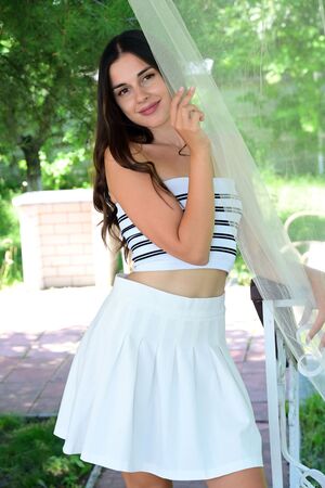 Alina Breezy Day Naked Outside