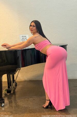 Bri Pink Model Skirt FTV