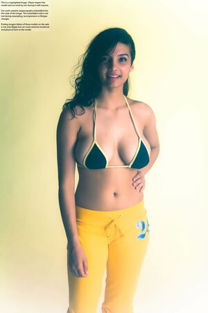 Indian Babe Shanaya Bikini And Sweats