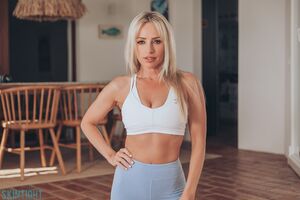 Holly Gibbons Skin Tight Glamour Sports Siren Strips Nude