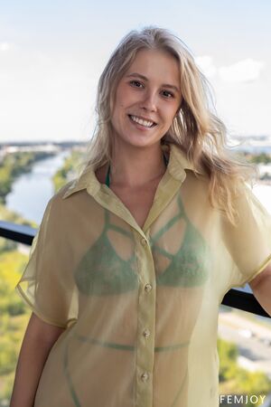 Casey Femjoy Balcony Green Lace Lingerie