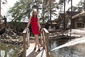 Kenelly MetArt Hinterland Beauty In A Red Dress