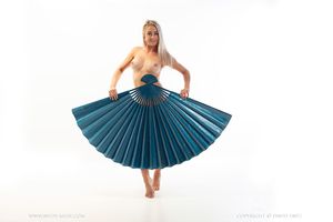 Brittany Savage Blue Fan Nude Muse