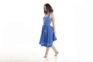 Nora Rose Blue Dress Curves Nude Muse