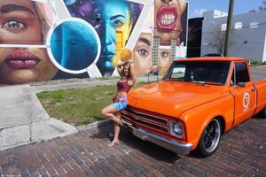 Meet Madden 69 Chevy Flashing Outdoors Exhibitionist