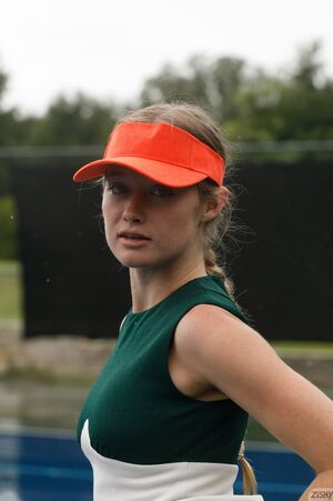 Moon Torrance Versus Tennis Zishy Skirt Blowing Up