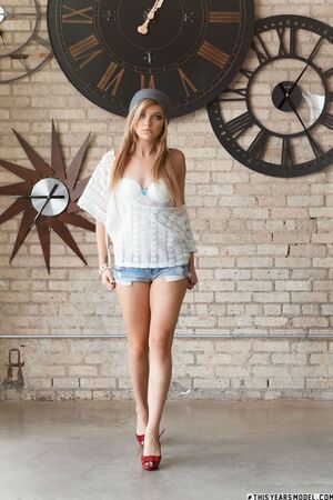 Melody Vee in Tiny Denim Shorts