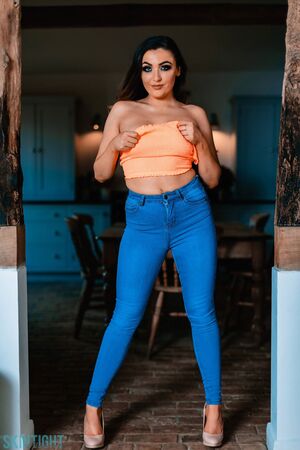 Blossom May Blue Jeans Skin Tight Glamour