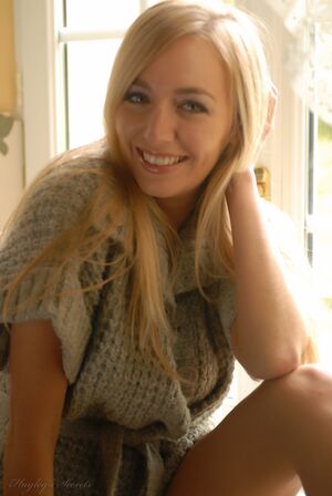 Hayley Marie Coppin in Window at Hayleys Secrets