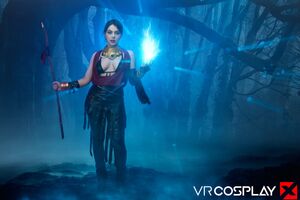 Valentina Nappi in Dragon Age Morrigan at VR Cosplay X