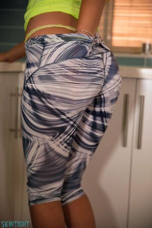 Danielle Sellers in Back From A Run at Skin Tight Glamour