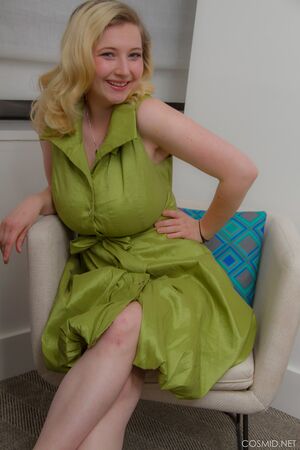 Mim Turner in Mim's Green Dress at Cosmid
