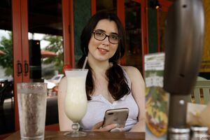 Ophelia Palantine in Found Hair In Food at Zishy