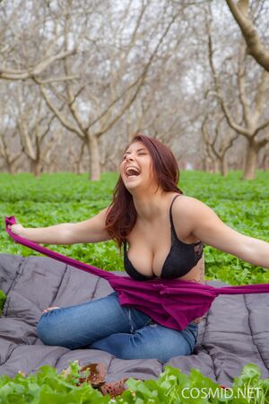 Aubrey Chase in Aubreys Purple Sweater at Cosmid