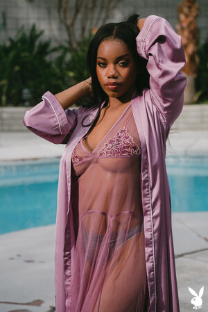 Selene in Soaking Rays at Playboy